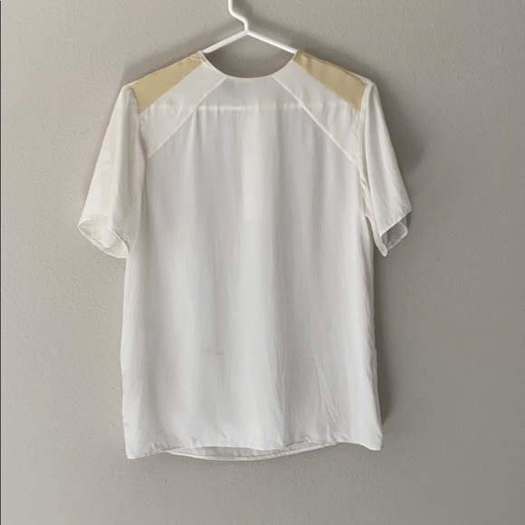 Miu Miu Made in Italy Crewneck Silk Top White/Gold  Size Medium - Picture 5 of 10